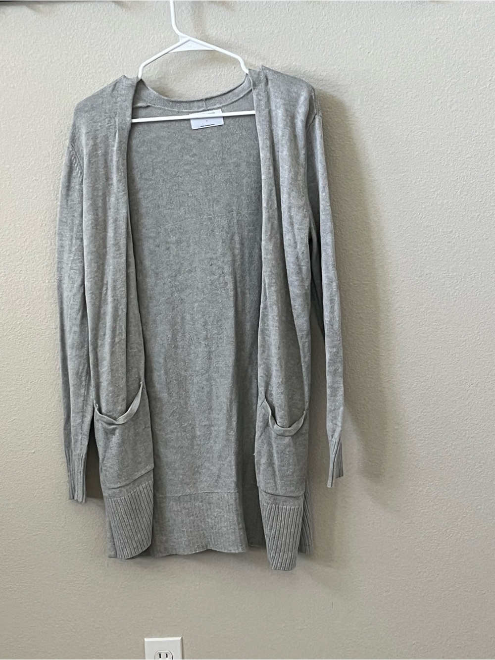 Old Navy Light Gray Open-Front Cardigan